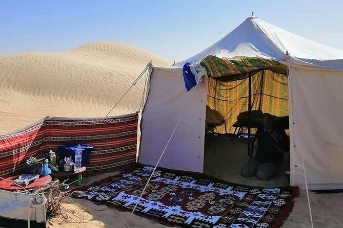 2 days tour to Douz & Ksar Ghilan oasis. and an overnight in the sahara under bedouin tent .. Dinner in the camp, Private Jeep - with english speaking guide. - What this two-day Sahara trip is really offering