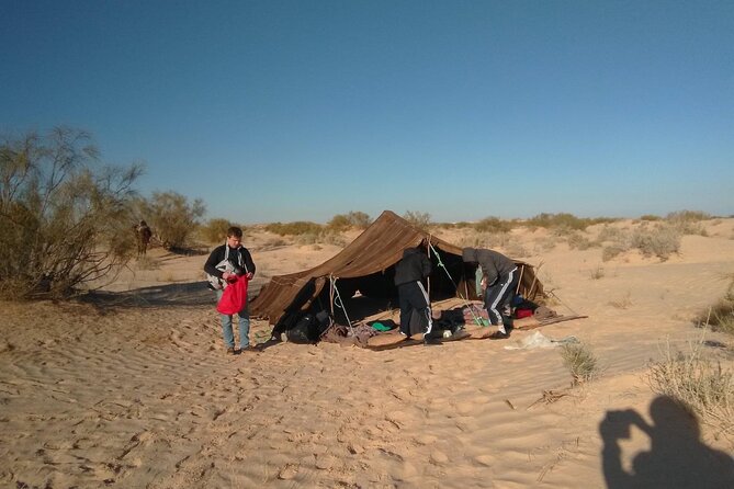 Camel ride and 1 night in the desert - Meeting the cameleers and settling into the saddle